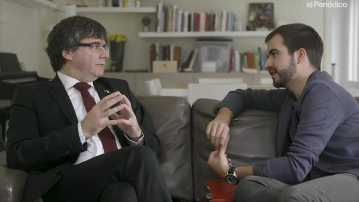 Ricard Ustrell entrevista a Puigdemont para 'Quatre Gats'