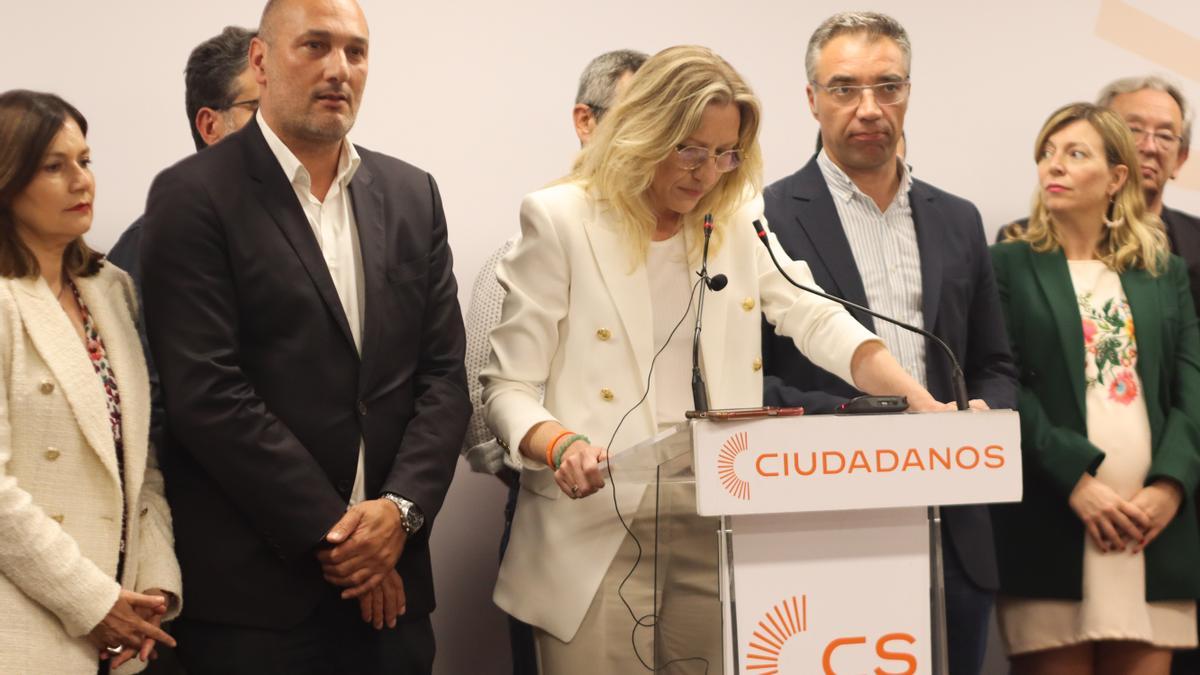 Rueda de prensa de Cs tras conocer los resultados de las elecciones