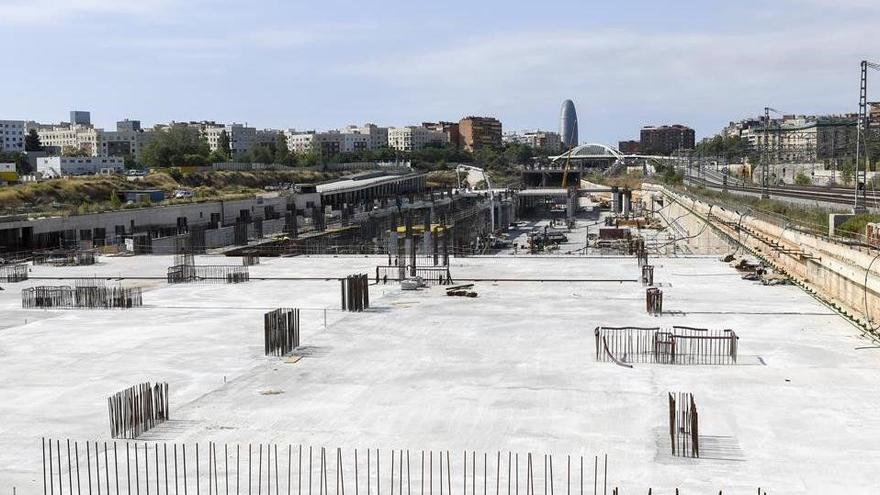 Les obres de la nova estació de l&#039;AVE, a la Sagrera