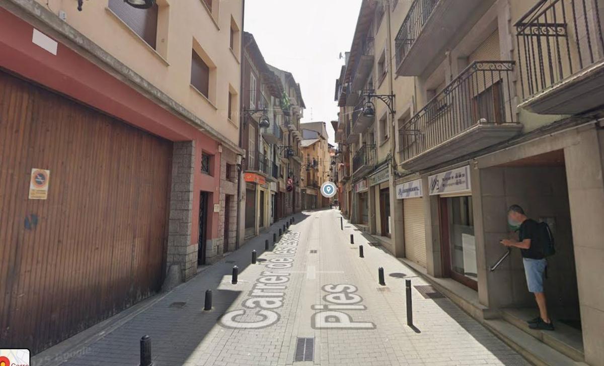 Streetview del carrer de les Escoles Pies de Puigcerdà