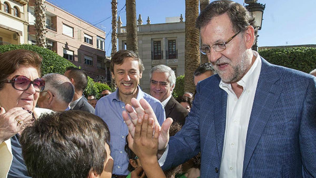 El presidente del Gobierno, Mariano Rajoy, ha visitado la localidad murciana
