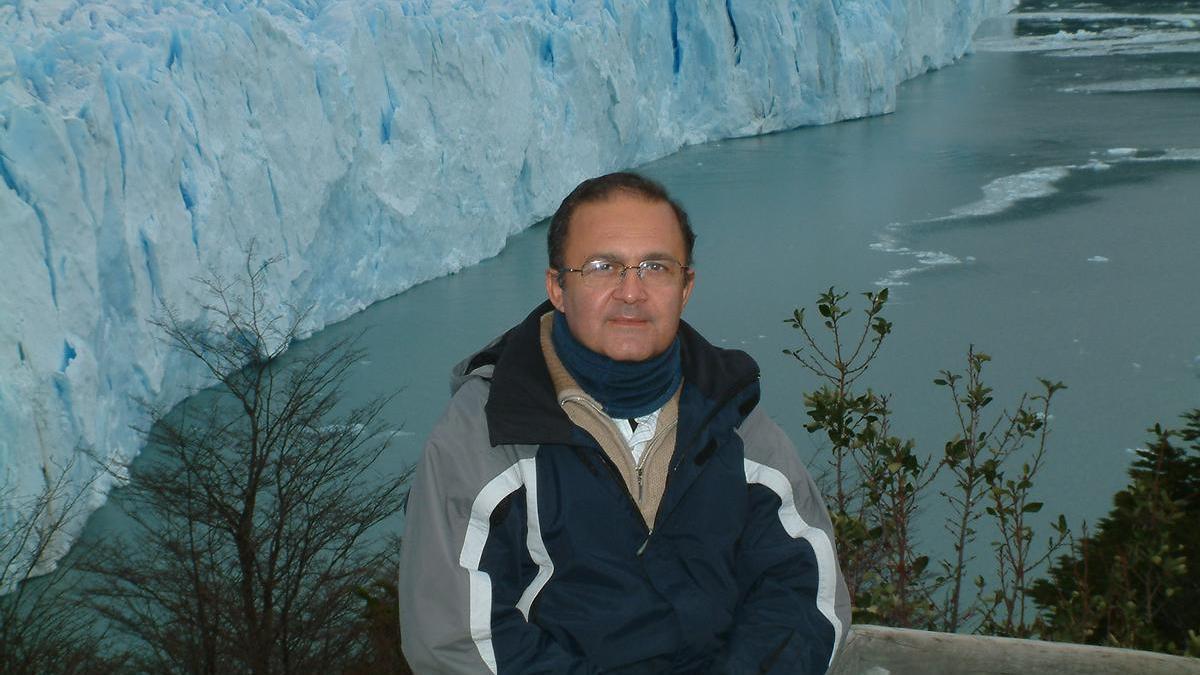 Fernando Miranda, en uno de sus viajes profesionales a la Patagonia.