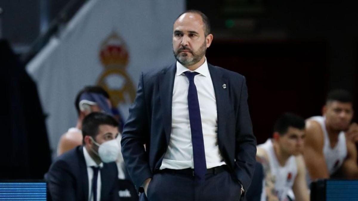 Chus Mateo, durante un partido