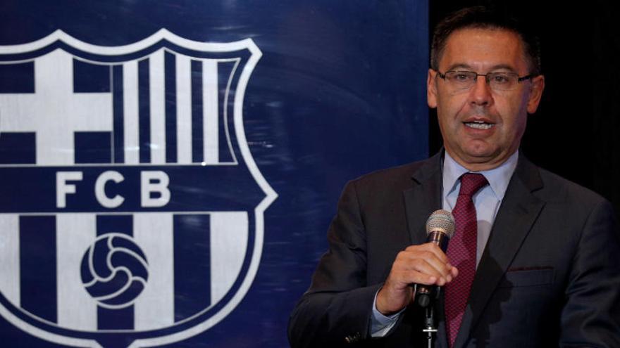 Bartomeu en la presentación de Dembelé.