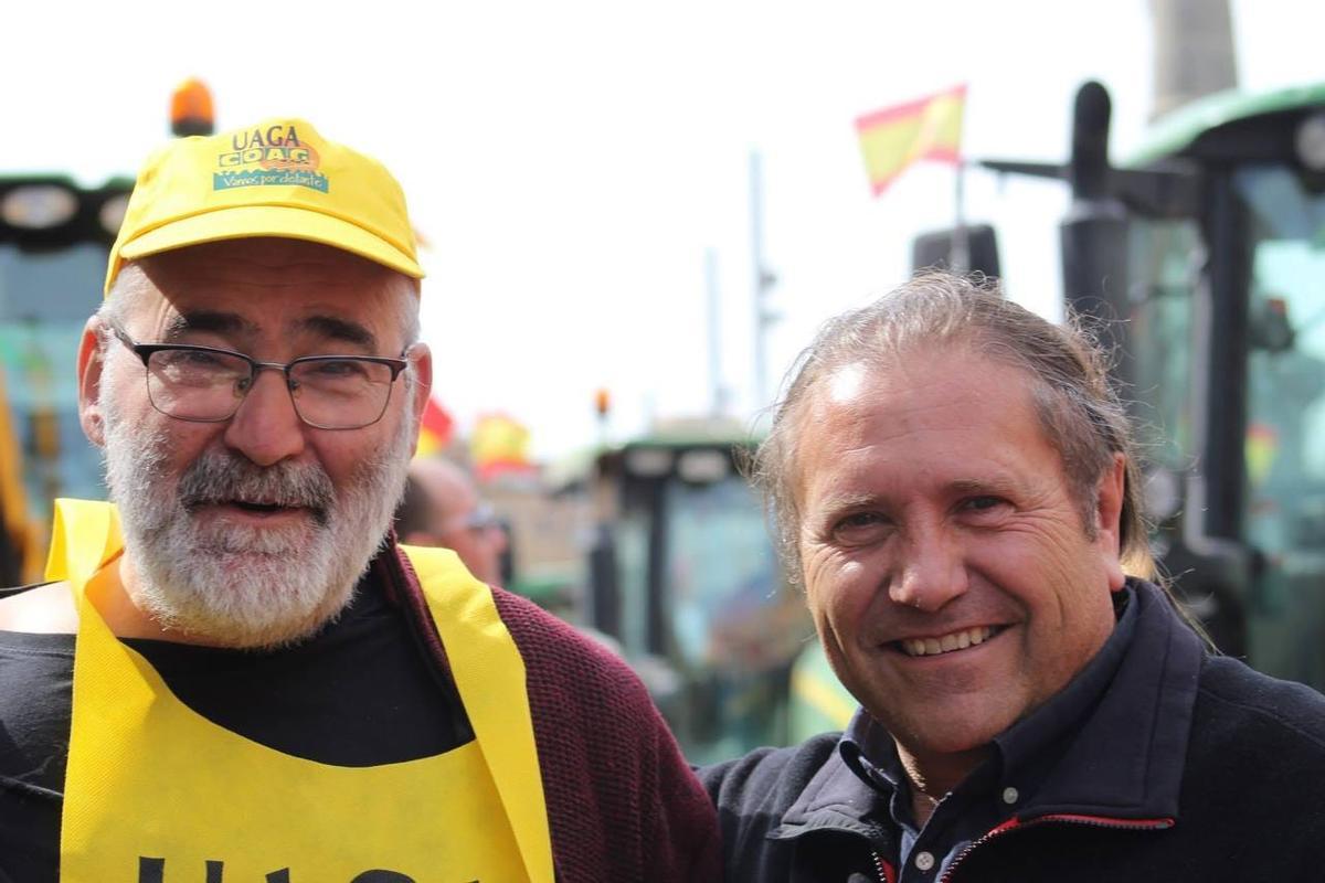 Javier Sánchez con José María Alcubierre, actual secretario general de UAGA.