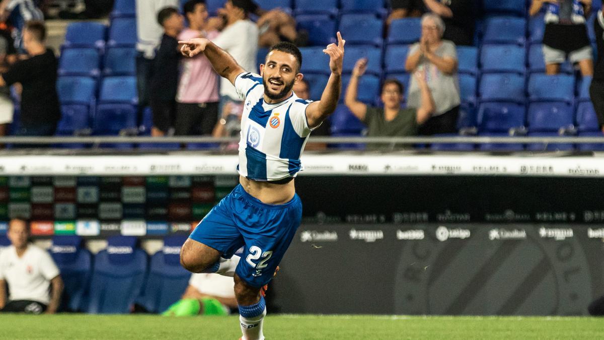 Matías Vargas en un partido con el Espanyol.