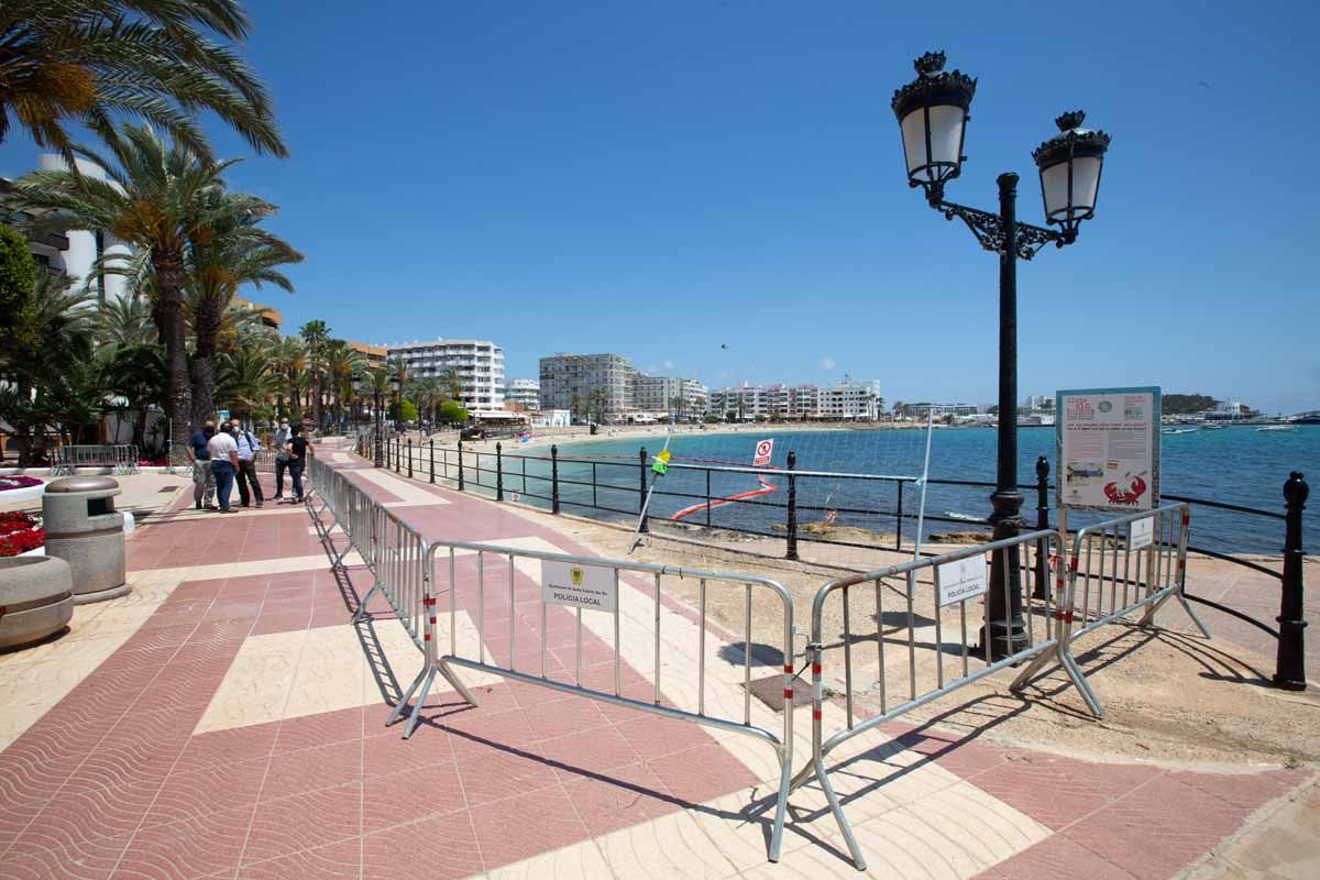 Empiezan los trabajos de reparación del Paseo Marítimo de Santa Eulària