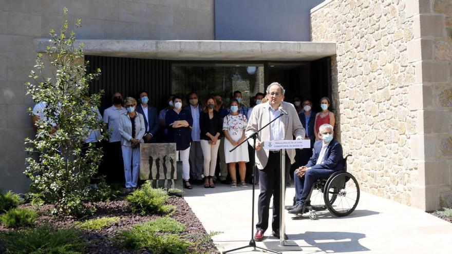 Torra durant el seu discurs a la inauguració del nou ajuntament de Bassella |