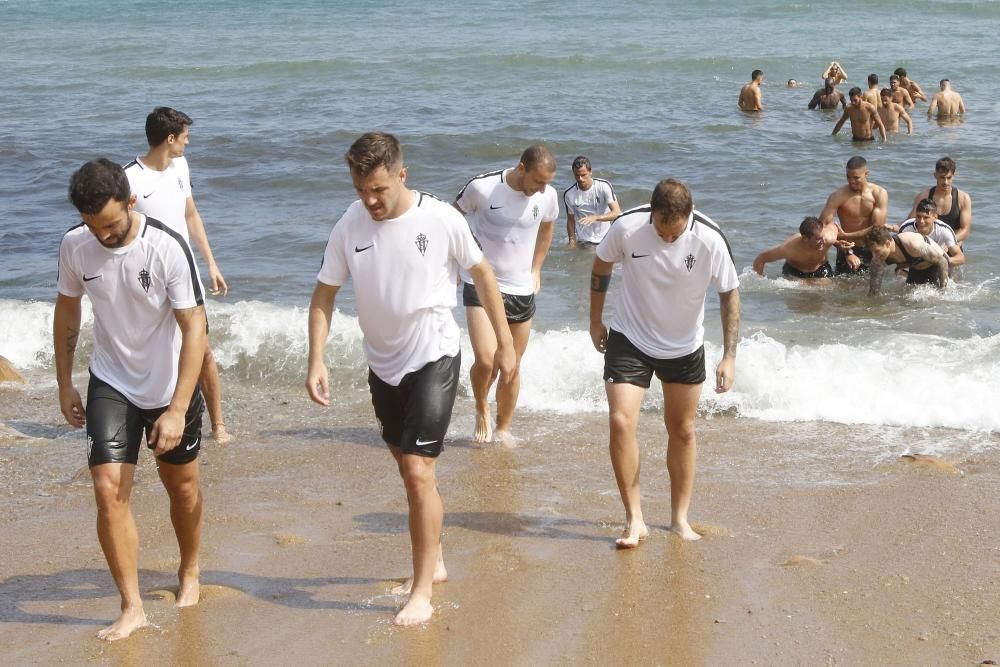 El Sporting se entrena en La Ñora