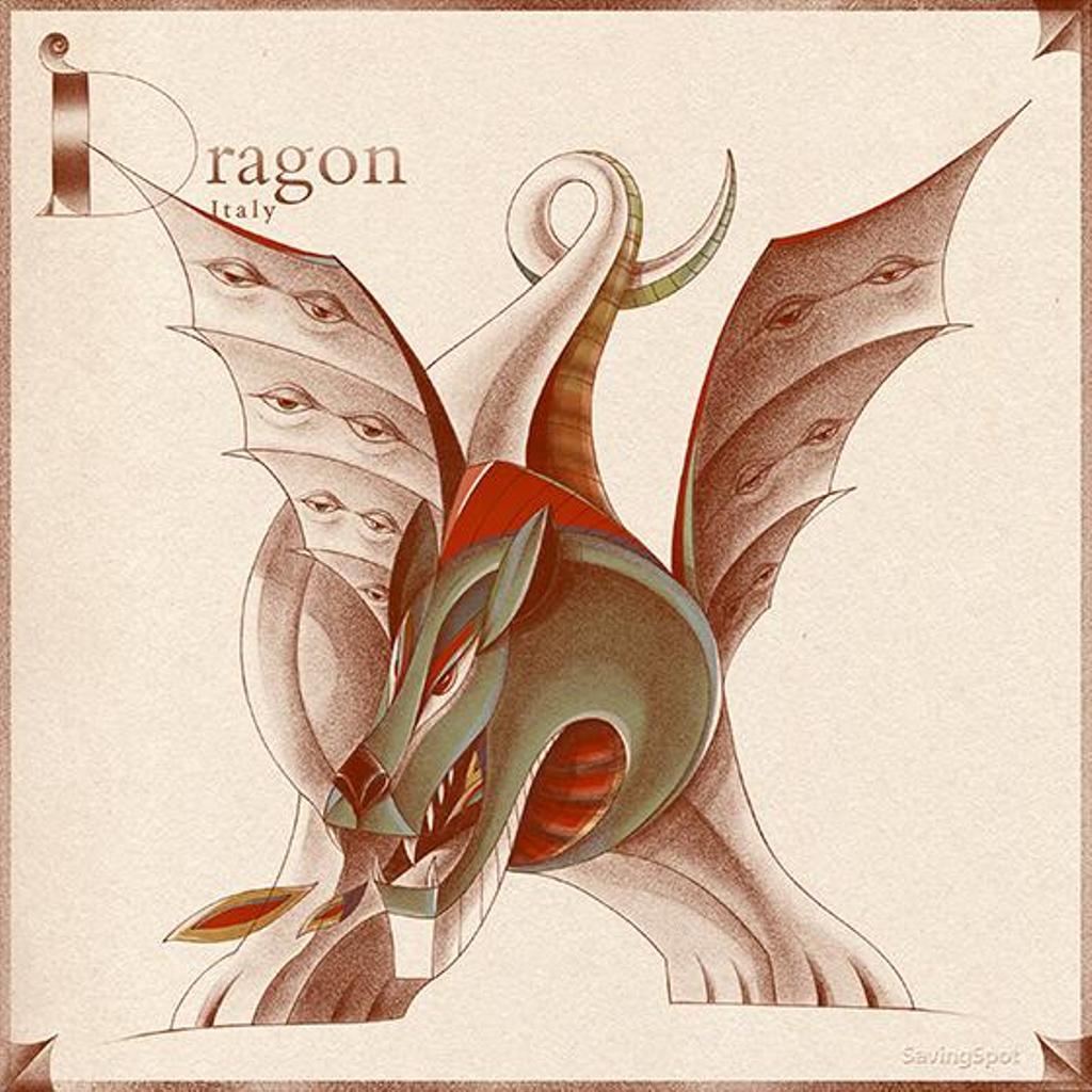 Dragón galés, criatura mitológica de gran parte de Europa