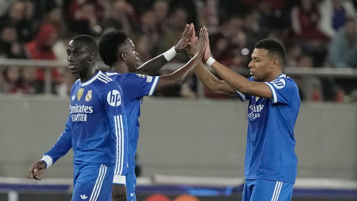 Exhibición de Mbappé en Grecia para dar la victoria al Madrid