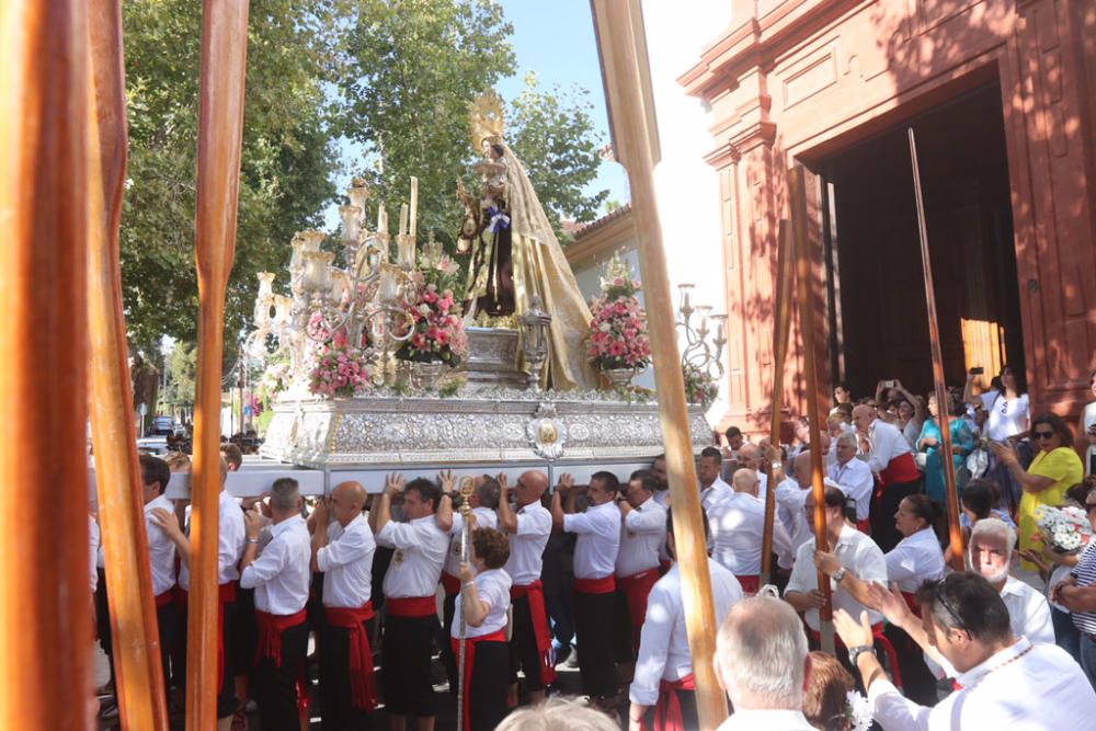 Las imágenes de la procesión de la Virgen del Carmen en el barrio de Pedregalejo.