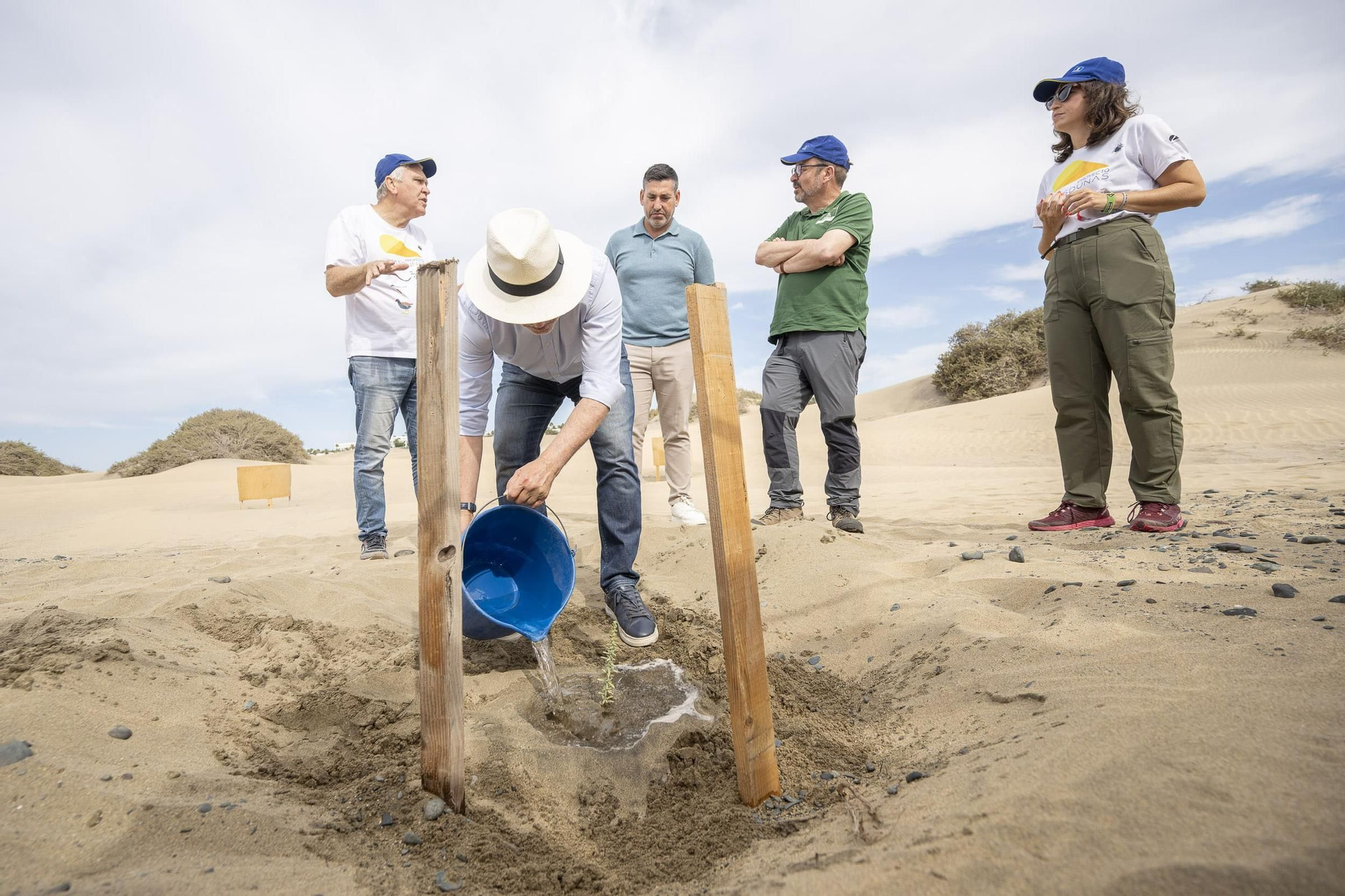 El Cabildo realiza una visita a la zona de actuación del Proyecto Masdunas II
