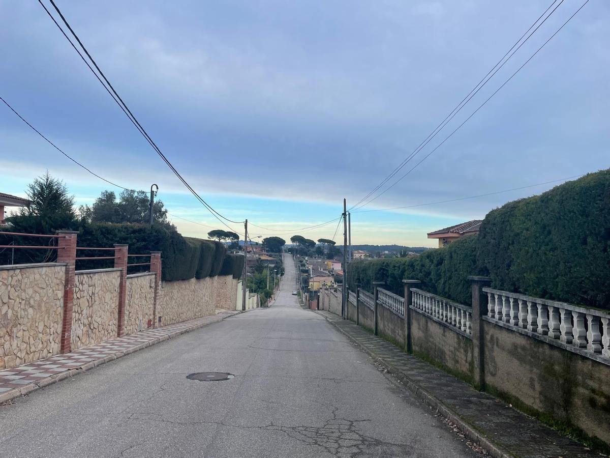 Un dels vials de la urbanització.