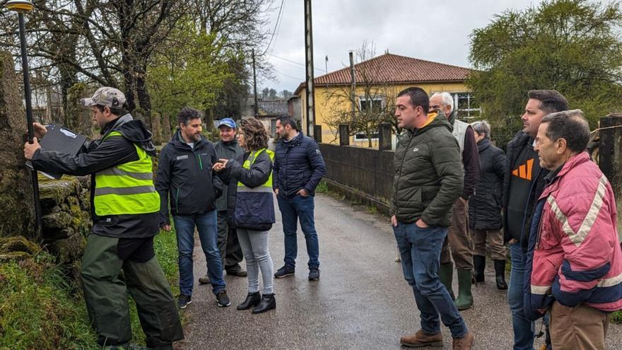 Inician el trabajo topográfico en la parcelaria de Goiás, Xaxán y A Veiga