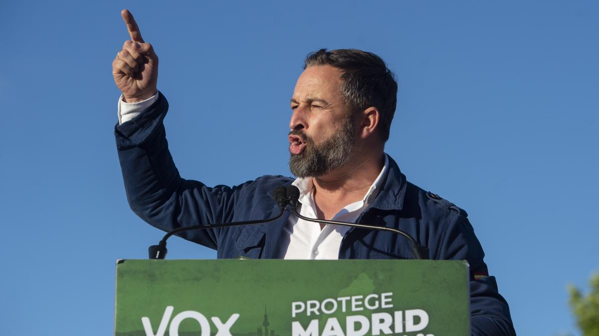 El líder de Vox, Santiago Abascal.