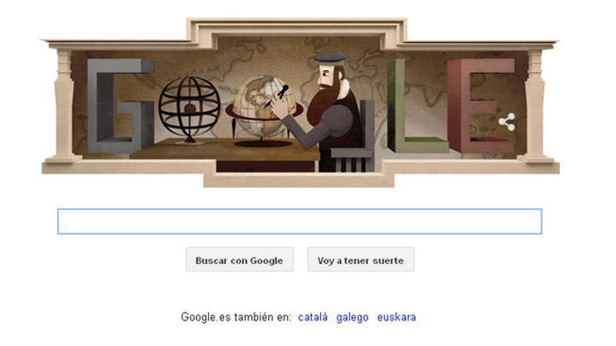 El &#039;doodle&#039; de Google recuerda a Gerardus Mercator.