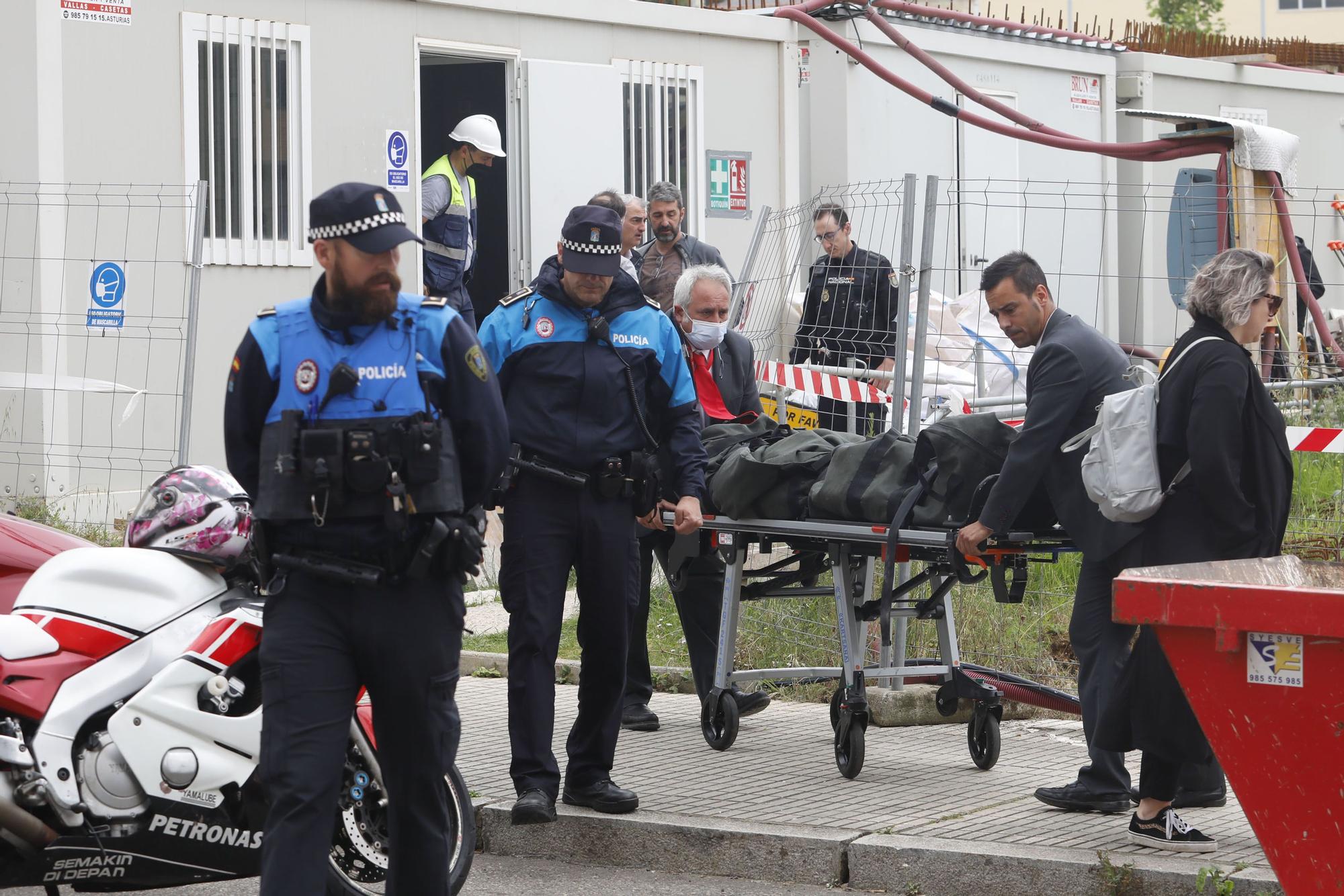 En imágenes: Accidente laboral en Gijón