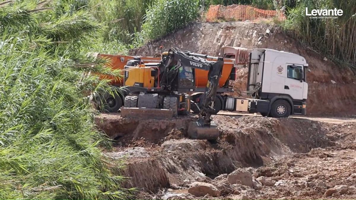 Así avanzan las obras para construir el nuevo puente sobre el barranco de la Casella de Alzira