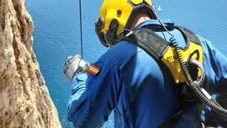 Herido un escalador en el Penyal d'Ifac de Calp al caerle una roca en la cabeza