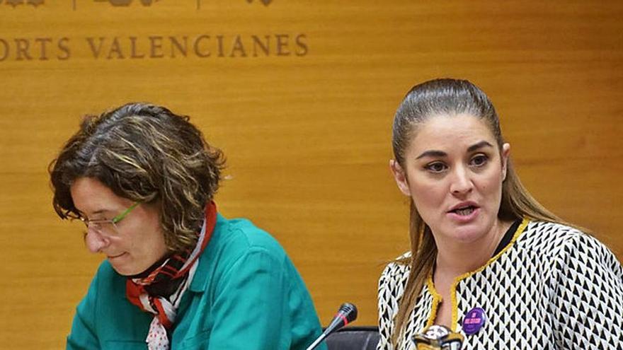 La consellera Mireia Mollà y la diputada de Compromís Graciela Ferrer