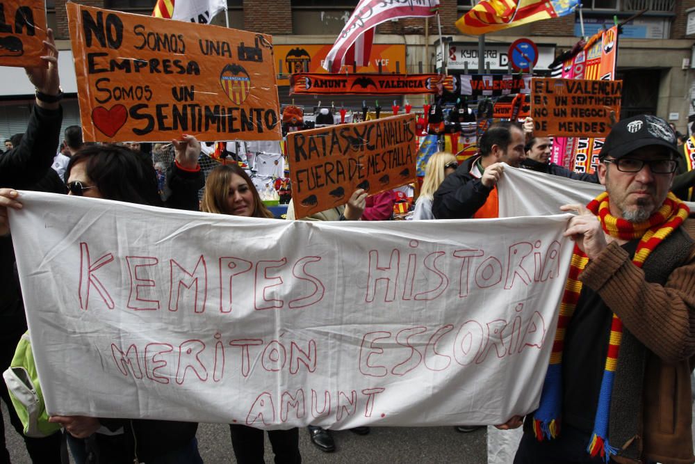 Protestas de la afición del Valencia CF