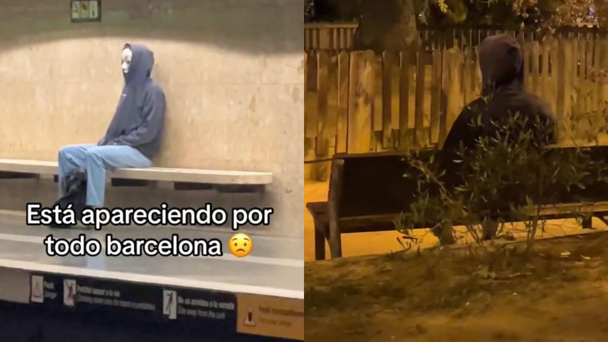 Capturas de los vídeos del misterioso enmascarado de Barcelona