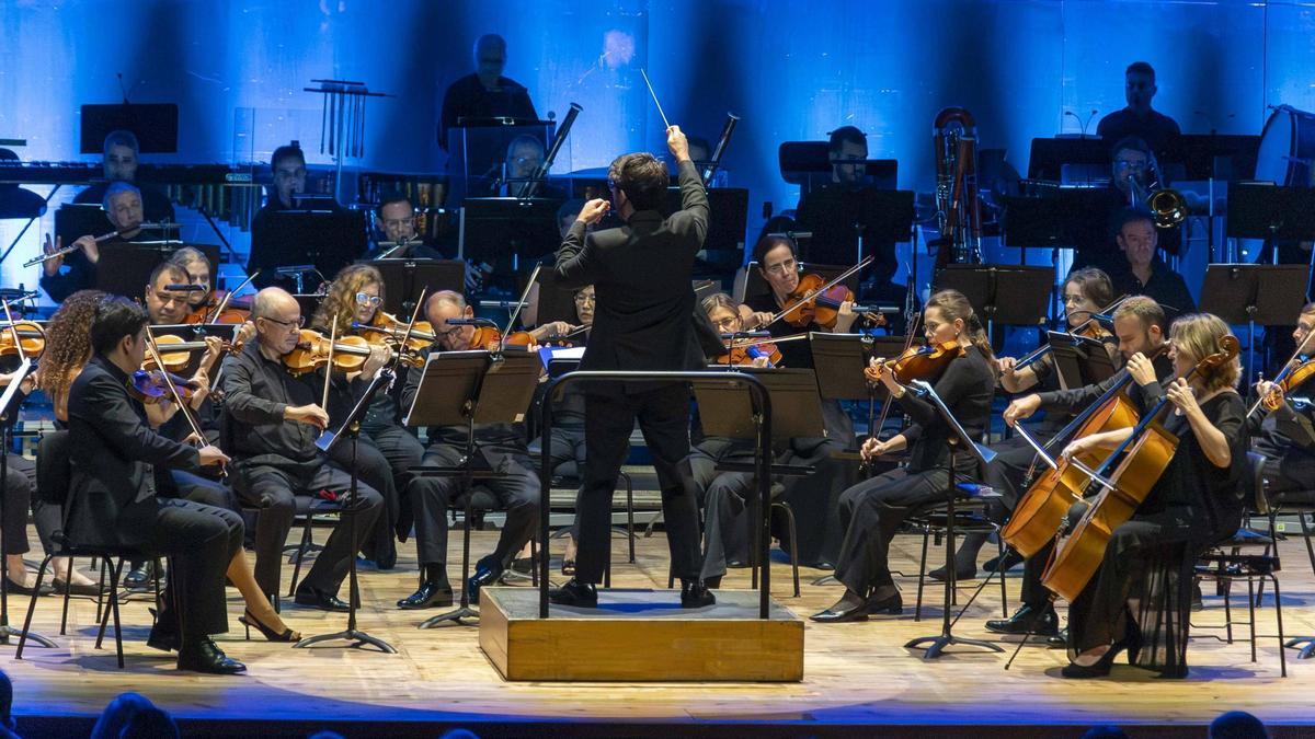A Real Filharmonía de Galicia, nunha actuación en Santiago no Auditorio.