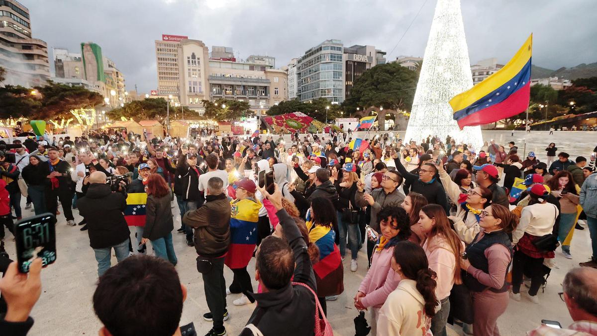 Concentración en contra del régimen de Maduro en Tenerife