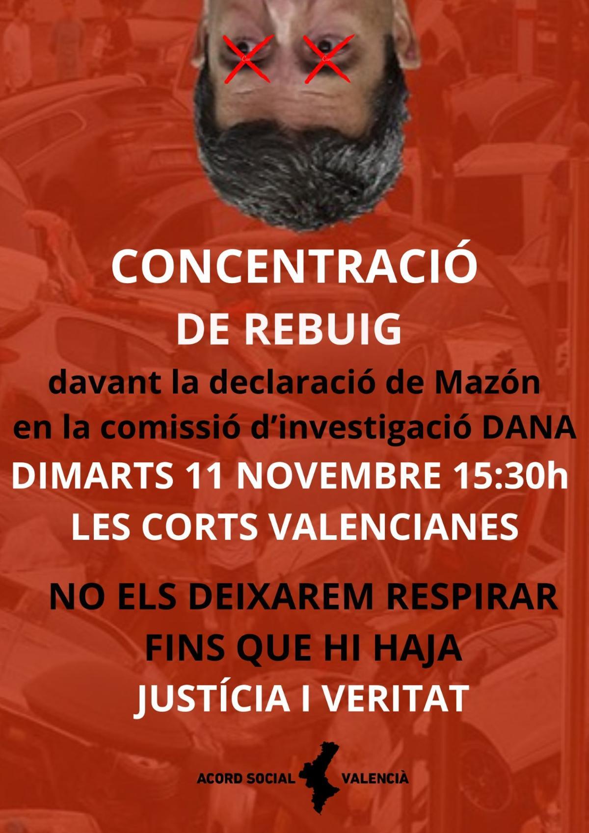 Concentración frente a Las Corts.
