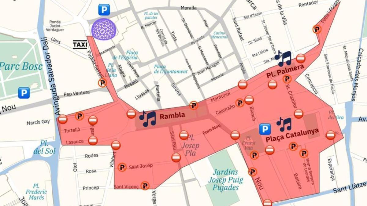 Talls de circulació per l'Acústica de Figueres 2026.