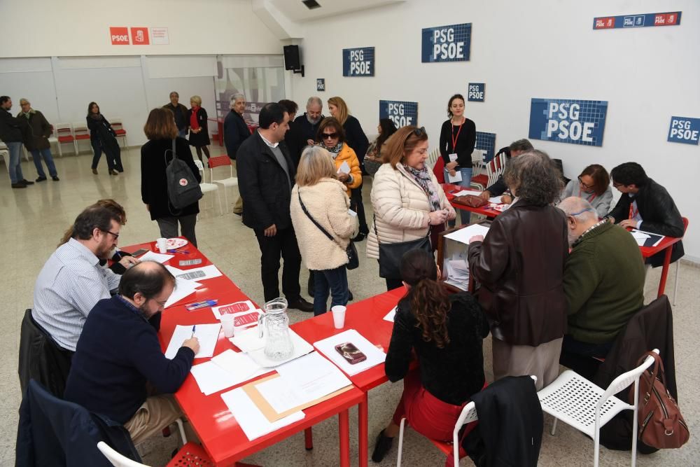 Candidatos de las primarias del PSOE de A Coruña