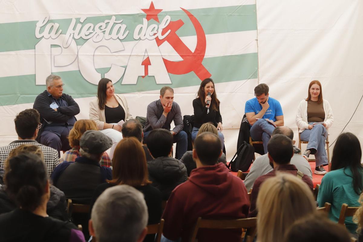 Córdoba FIESTA DE PCA coordinador general de IU Andalucía y diputado de IU en el Congreso, Toni Valero