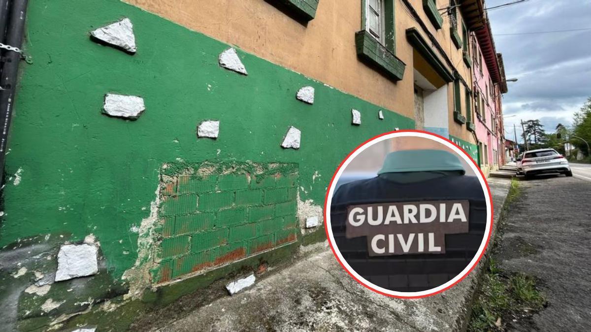 La casa okupada por el inquilino violento en el pueblo de Cancienes, en Asturias.