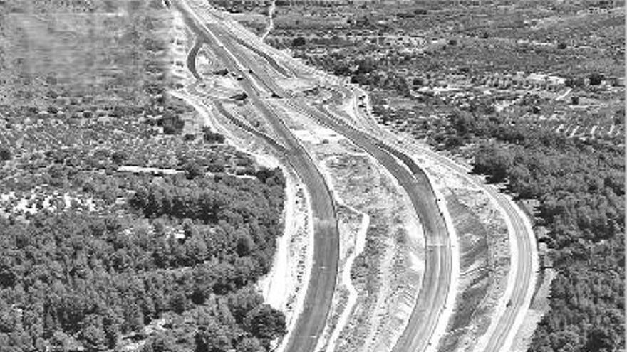 Foto aérea del tramo de la autovía inaugurado ayer.