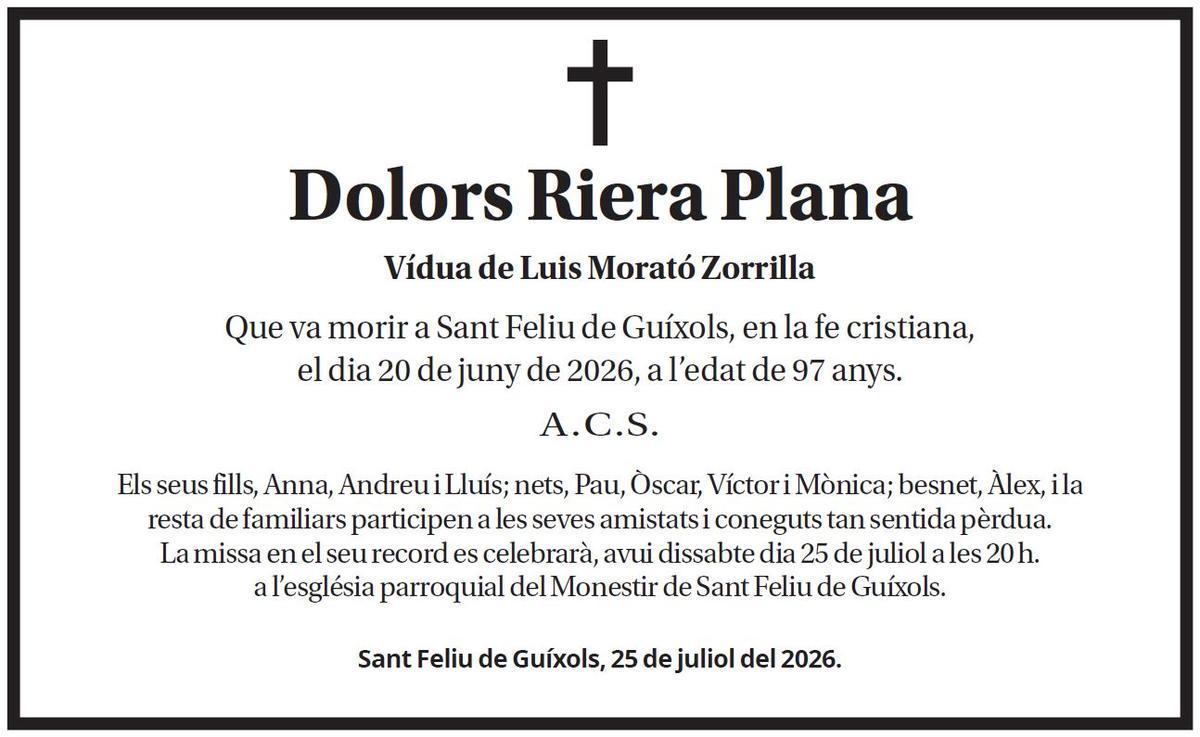 Dolors Riera Plana.