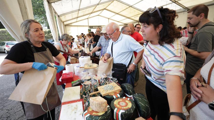 Morcín paladea todo tipo de quesos: La Foz reunió a una docena de productores y cientos de visitantes en su popular feria