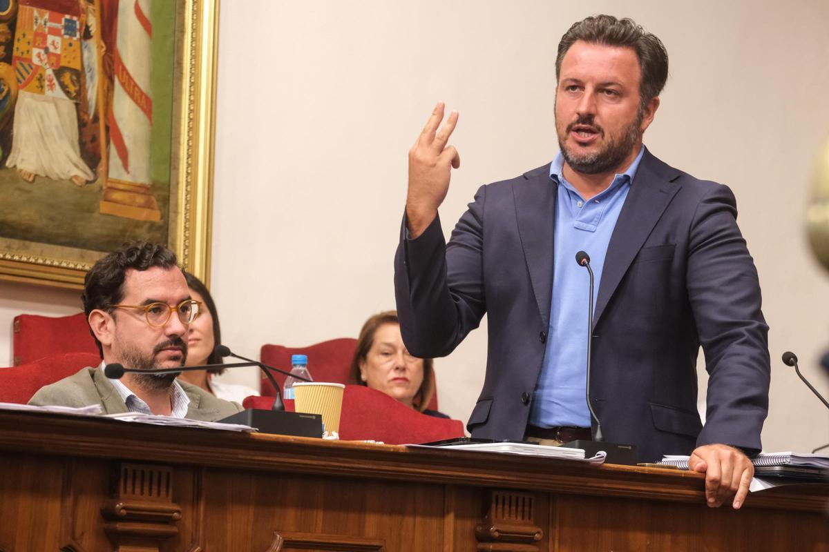 Pablo Ruz, en el pleno ordinario del pasado lunes.
