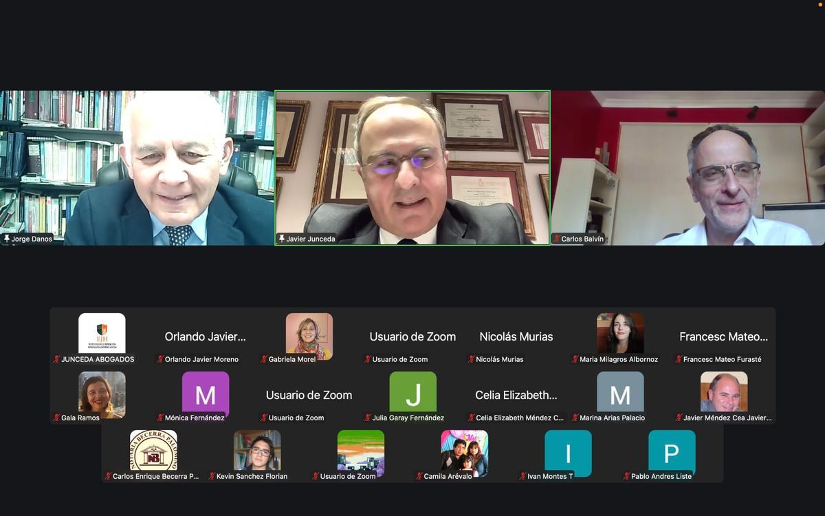 Una imagen con los tres ponentes