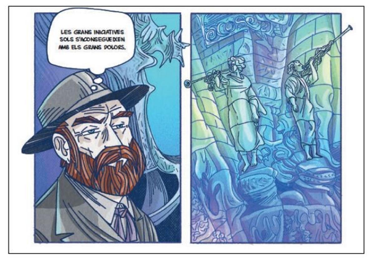 Una de las viñetas de 'Gaudí. La Sagrada Familia y el éxtasis
