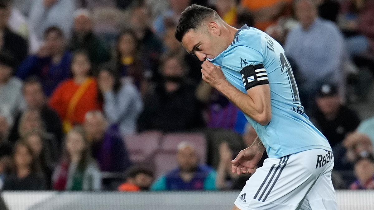 Iago Aspas marcó el gol del Celta en el Camp Nou