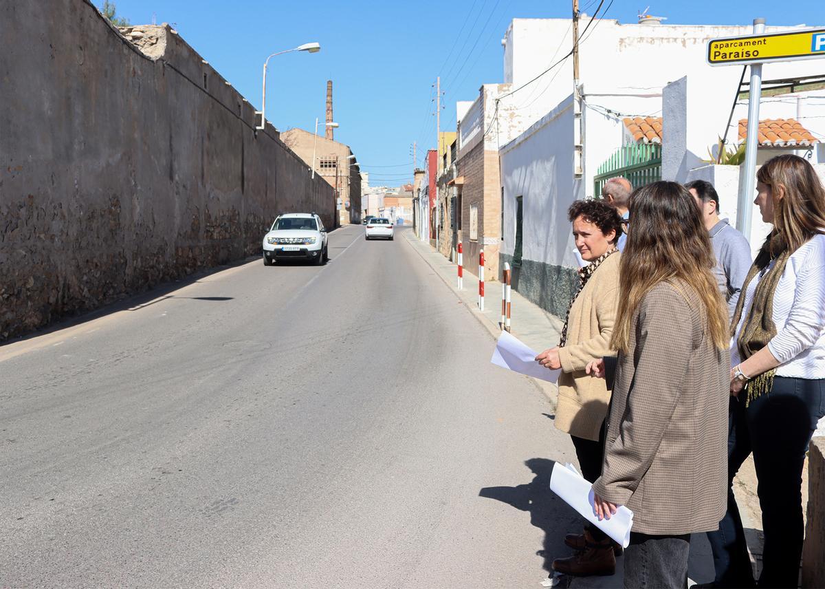 La alcaldesa, Carmina Ballester, ha visitado la zona con el objetivo de agilizar los trámites.