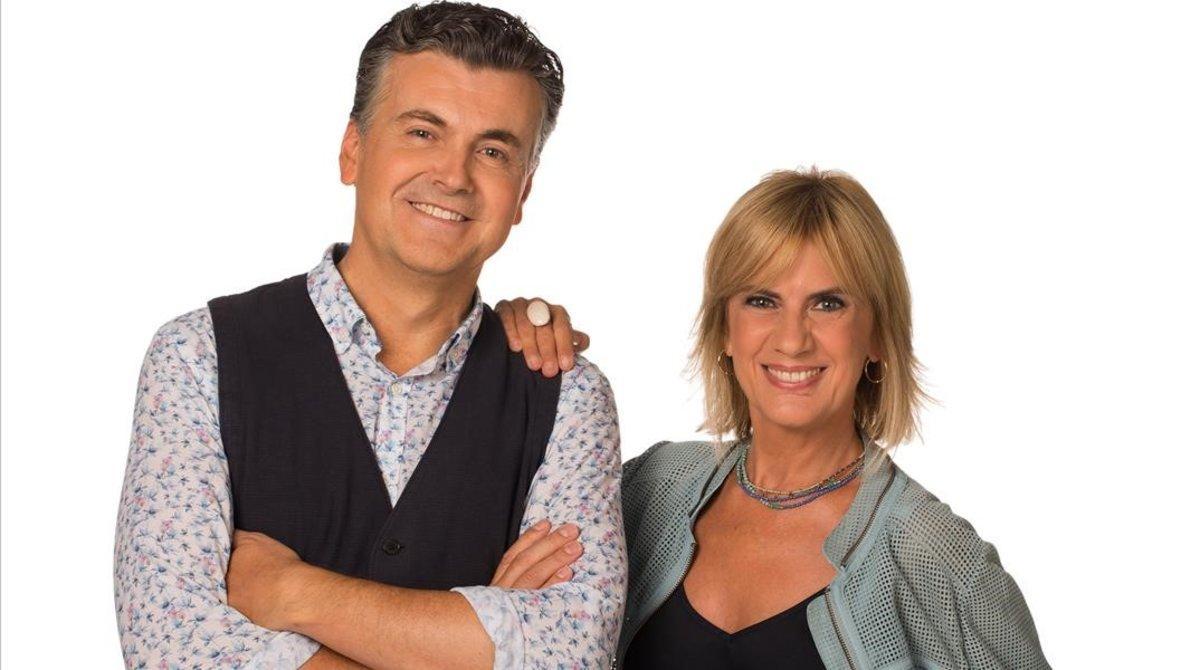 Ramon Gener y Gemma Nierga, presentadores de 'La Marató' de TV-3 del 2018.