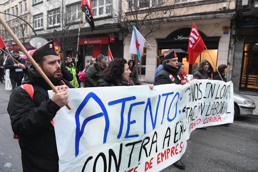 Protesta de personal de Atento en A Coruña