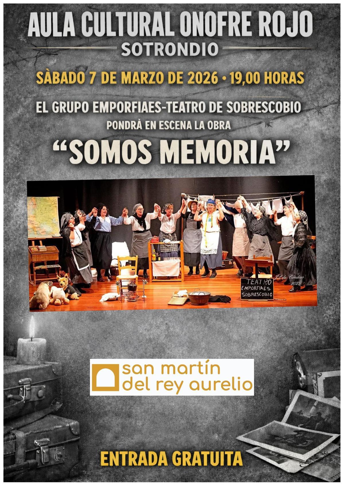 Cartel de la obra de teatro "Somos memoria"