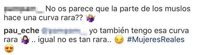 Comentario de Paula Echevarría en el Instagram de Miriam Giovanelli