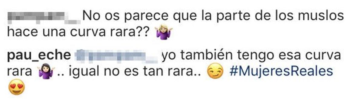 Comentario de Paula Echevarría en el Instagram de Miriam Giovanelli