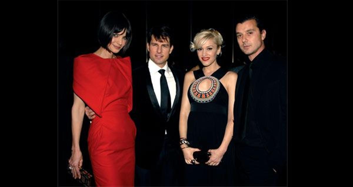 En pareja: Katie Holmes y Tom Cruise con Gwen Stefani y Gavin Rossdale.