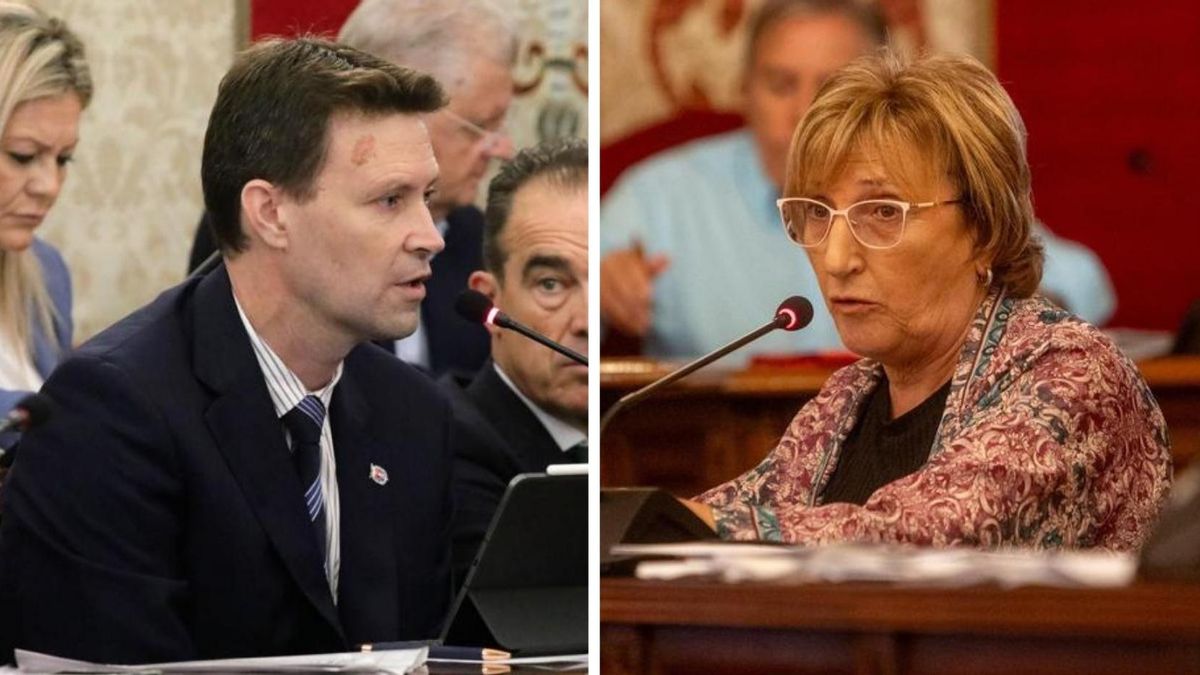 El concejal de Hacienda, Toni Gallego, y la portavoz del PSOE, Ana Barceló.