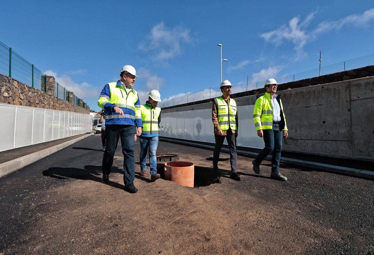 Visita a las obras del desvío de la carretera de La Esperanza (TF-24) a la altura de la rotonda del Padre Anchieta